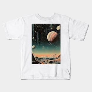 Vintage Collage Space Kids T-Shirt